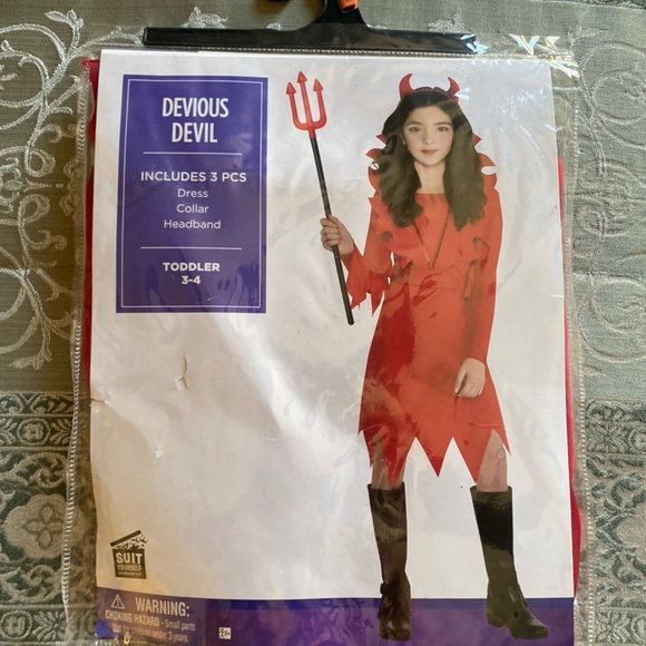 DEVIOUS DEVIL 3PC COSTUME SIZE TODDLER (3-4) 🌟NWT🌟 - Picture 4 of 9